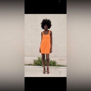 Zara Orange Mini Dress with Tags Size Small